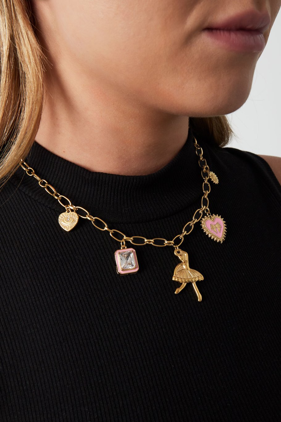 charm necklace colorful dancer - rose  Picture3